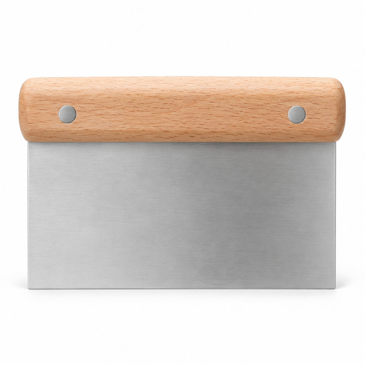 Stainless Steel Dough Bench Scraper with Beechwood Handle