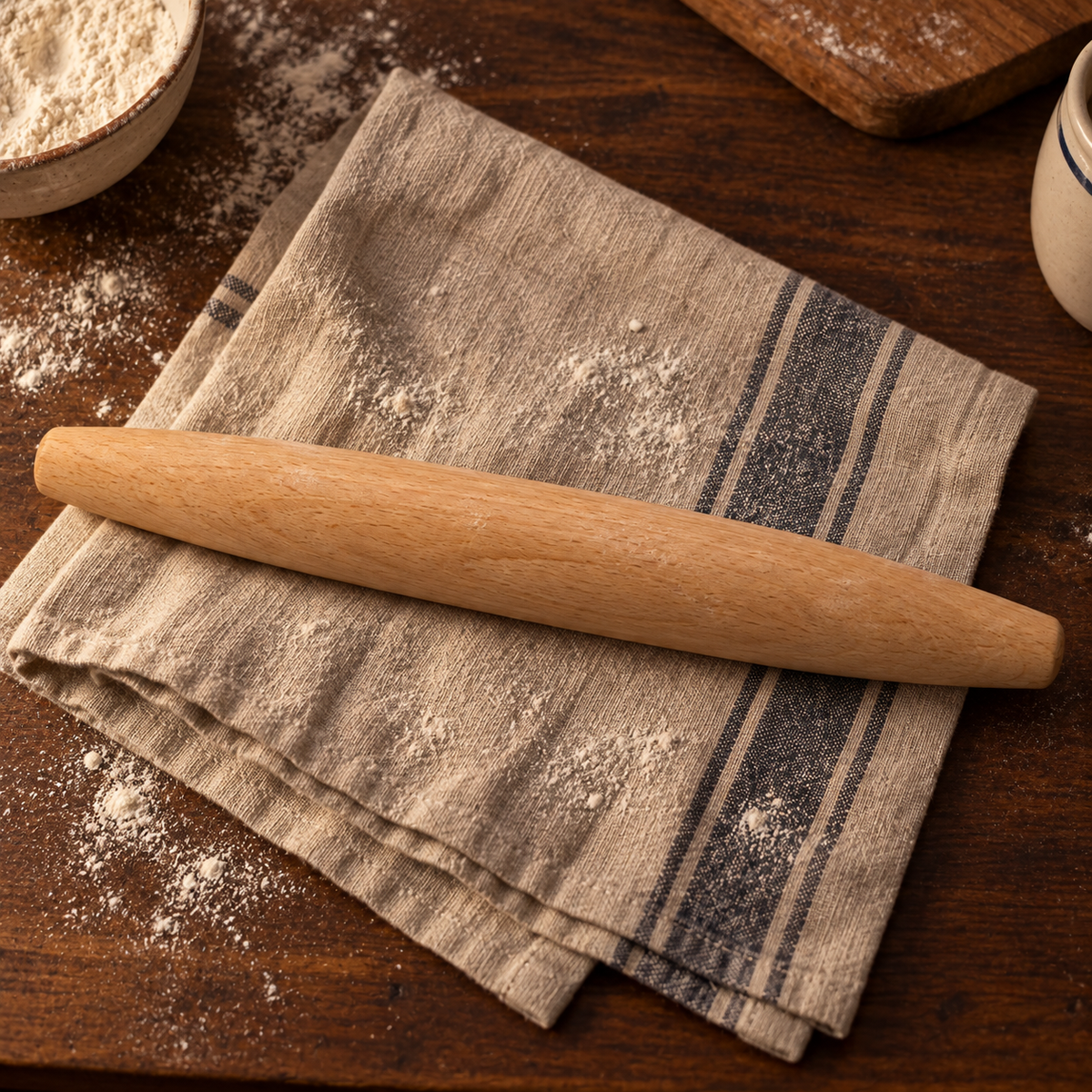 Tapered Beechwood Rolling Pin, 16 Inch
